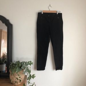 J. Crew black chino with zip front pockets